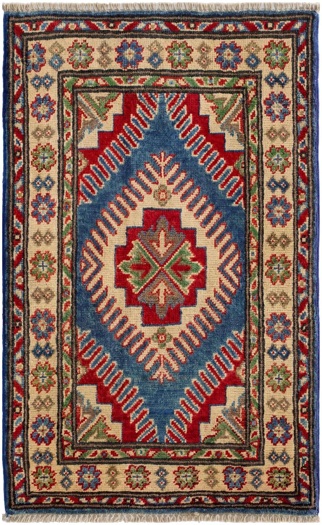 1' 11 x 3' 1 Hand Knotted Kazak Rug