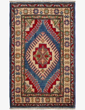 1' 11 x 3' 1 Hand Knotted Kazak Rug