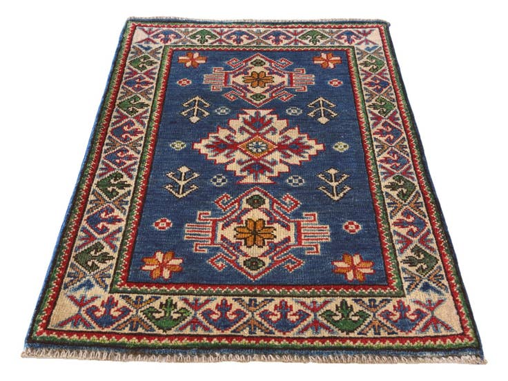 Detail image of 2' x 3' 3 Hand Knotted Kazak Rug