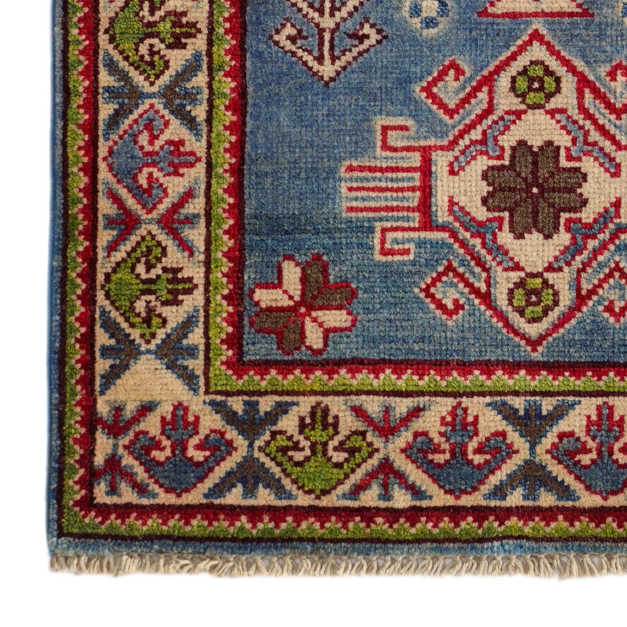 2' x 3' 1 Hand Knotted Kazak Rug