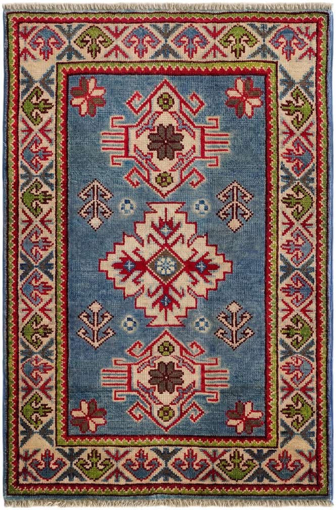 2' x 3' 1 Hand Knotted Kazak Rug