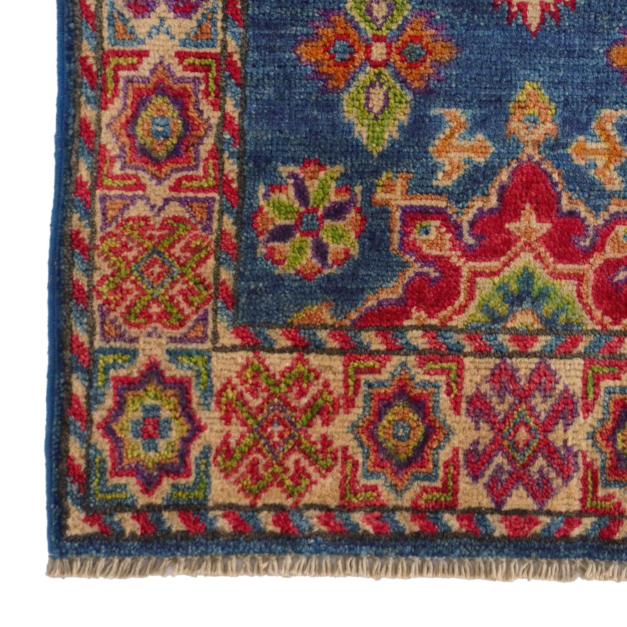 2' x 3' 3 Hand Knotted Kazak Rug