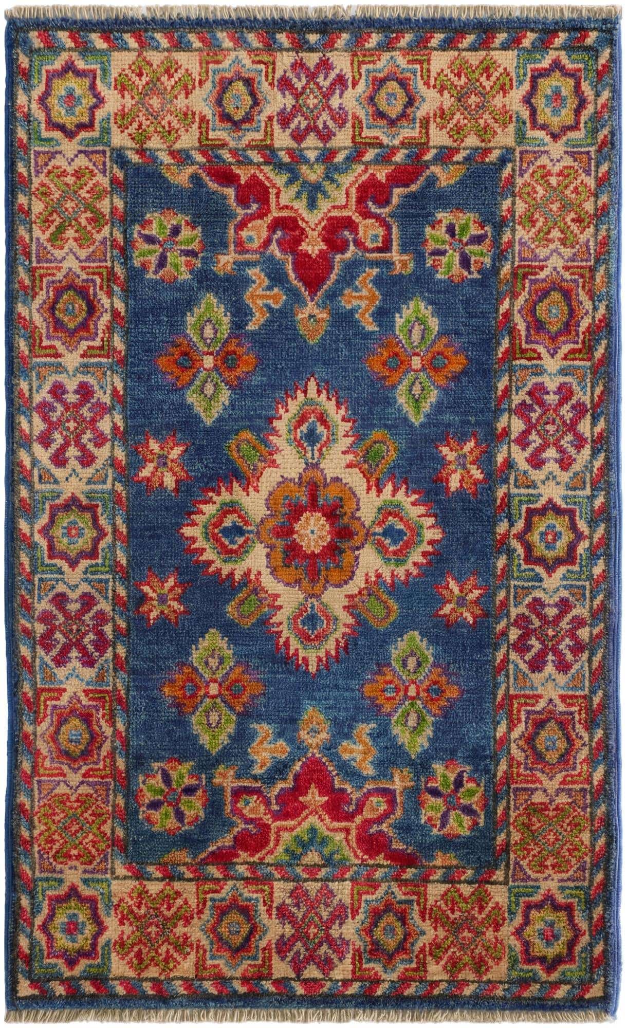 2' x 3' 3 Hand Knotted Kazak Rug
