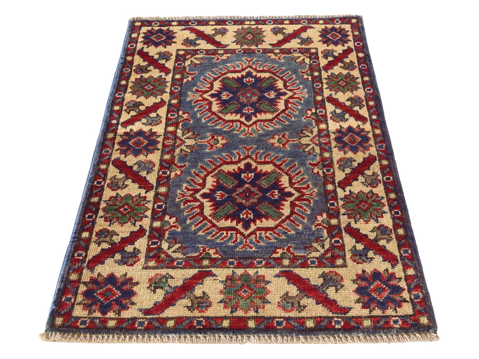 2' x 3' 2 Hand Knotted Kazak Rug