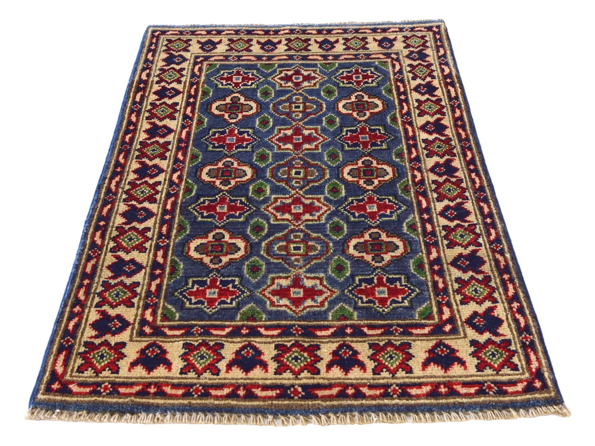 2' x 3' 1 Hand Knotted Kazak Rug