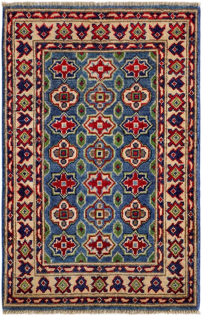 2' x 3' 1 Hand Knotted Kazak Rug