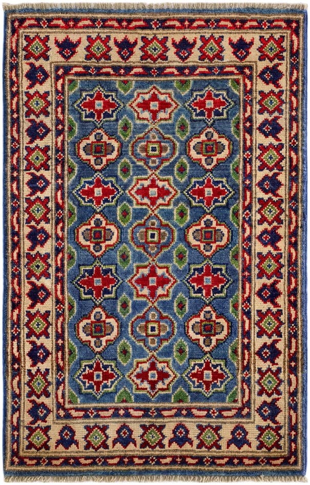 Detail image of 2' x 3' 1 Hand Knotted Kazak Rug