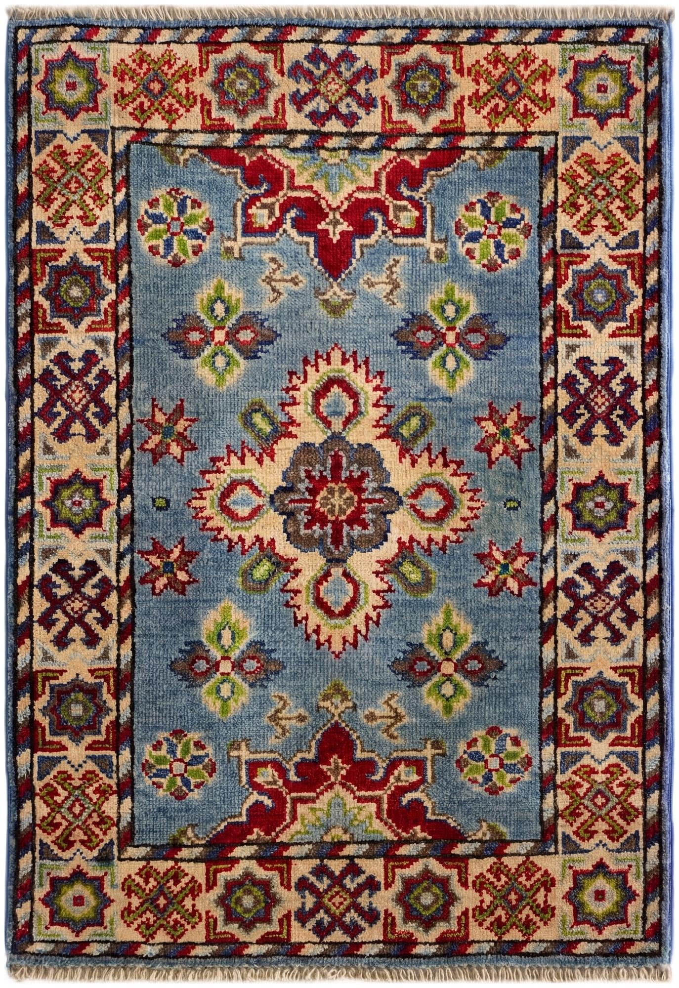 2' x 3' Hand Knotted Kazak Rug