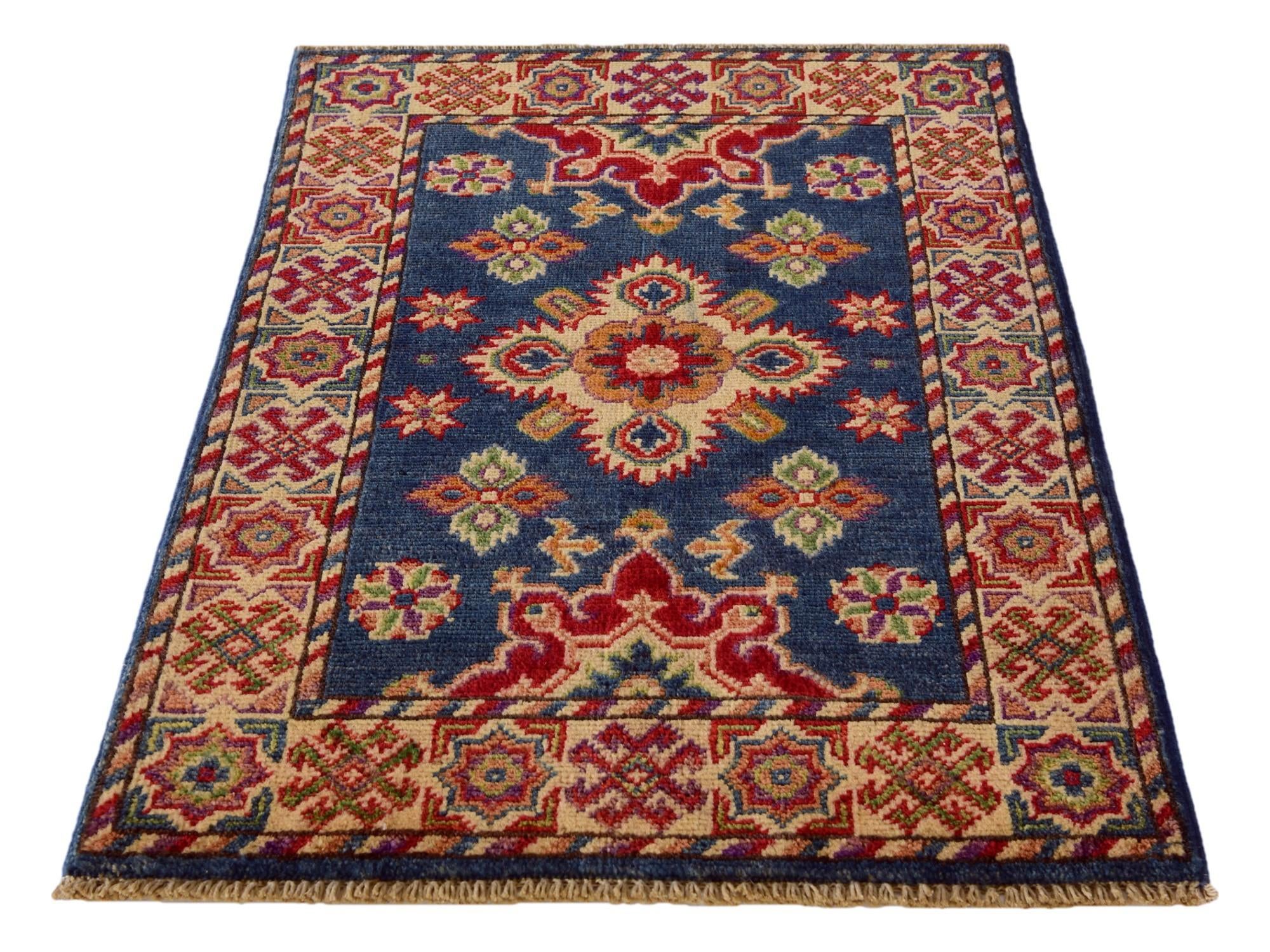 2' x 3' Hand Knotted Kazak Rug