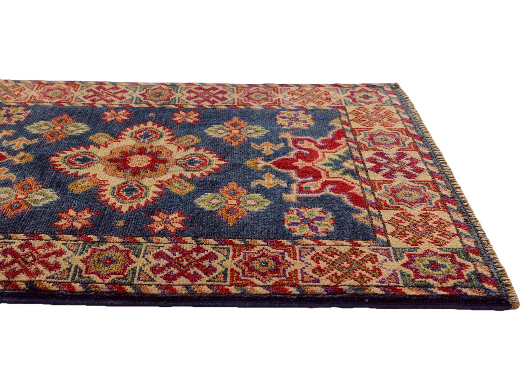 2' x 3' Hand Knotted Kazak Rug