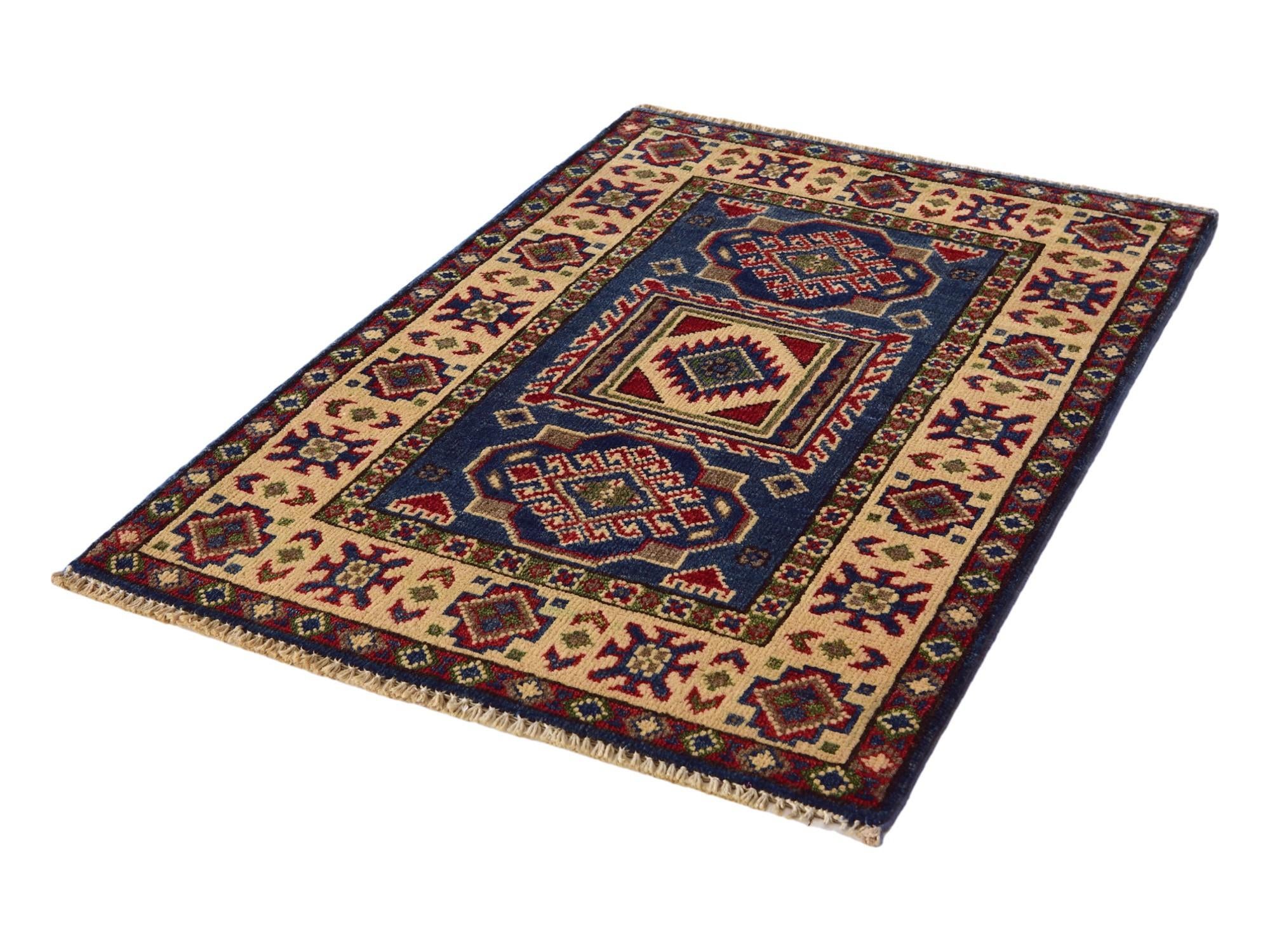 2' x 3' Hand Knotted Kazak Rug