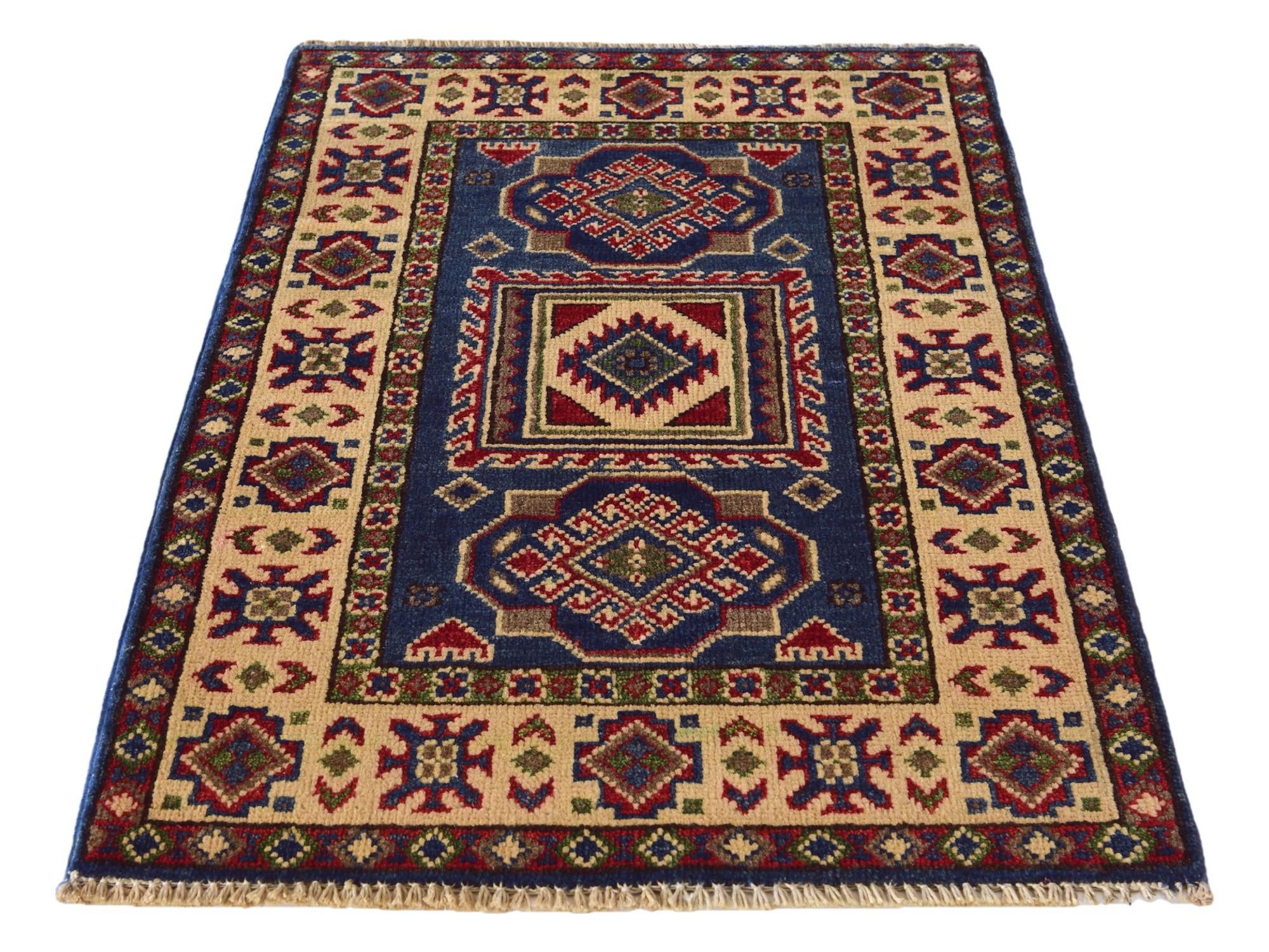 2' x 3' Hand Knotted Kazak Rug