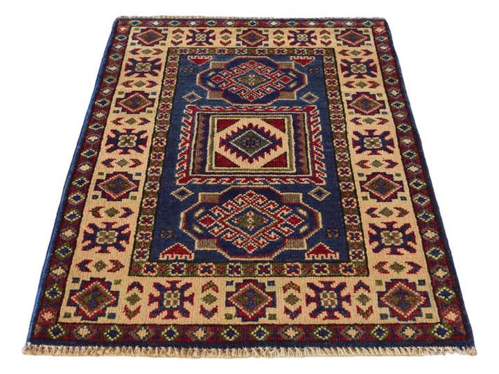 2' x 3' Hand Knotted Kazak Rug