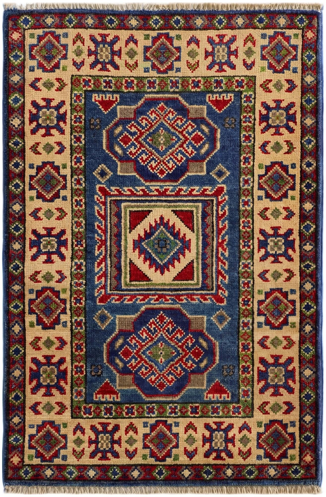 2' x 3' Hand Knotted Kazak Rug