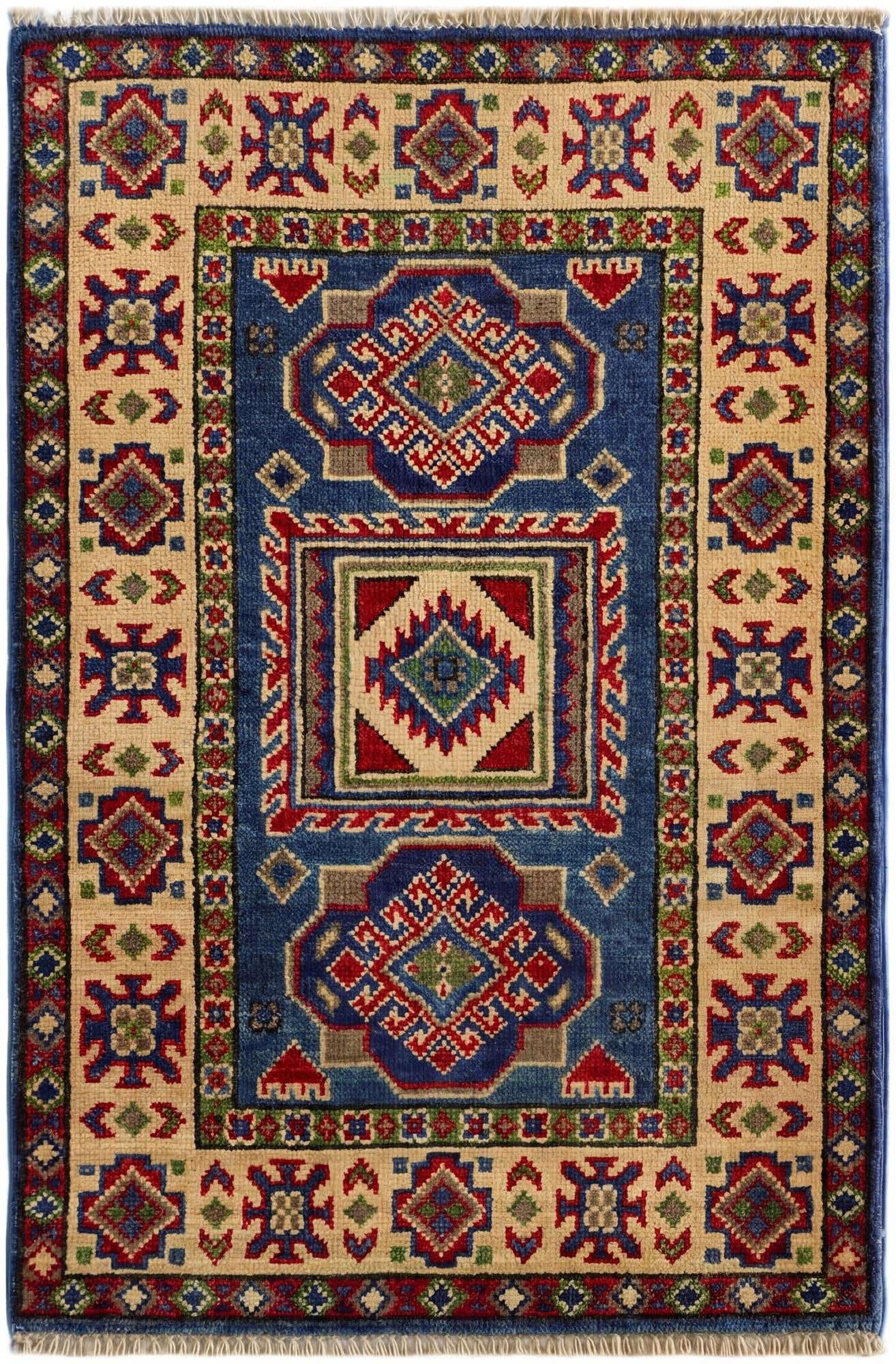 2' x 3' Hand Knotted Kazak Rug