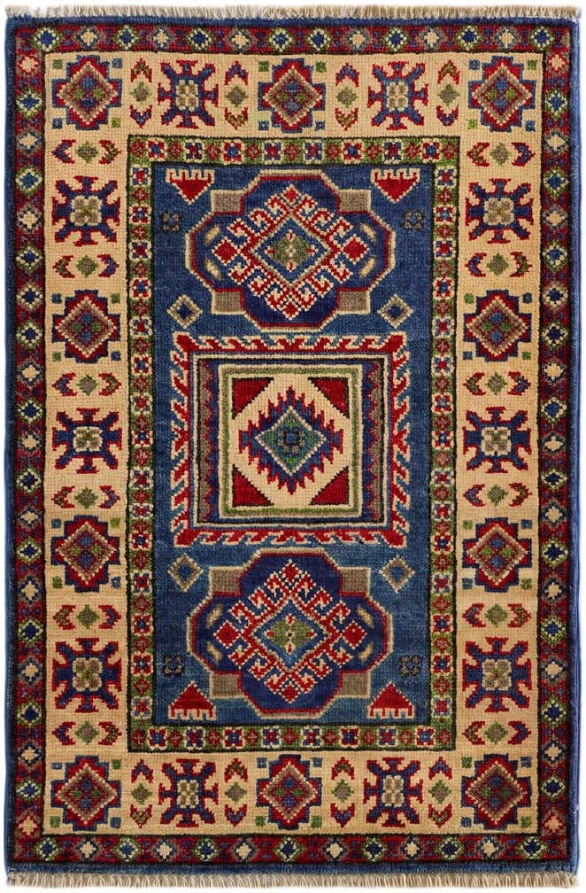2' x 3' Hand Knotted Kazak Rug