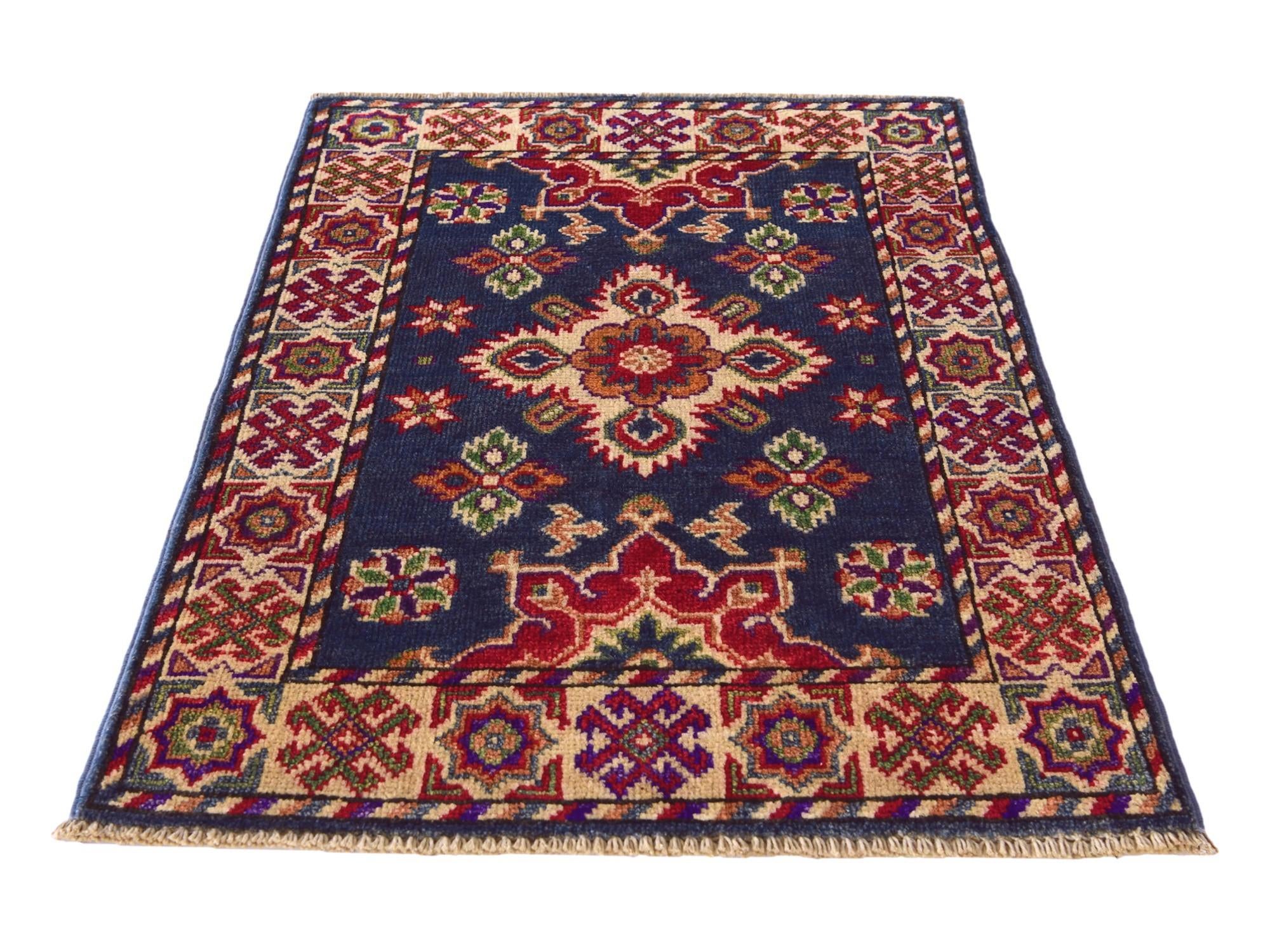 2' x 3' 1 Hand Knotted Kazak Rug