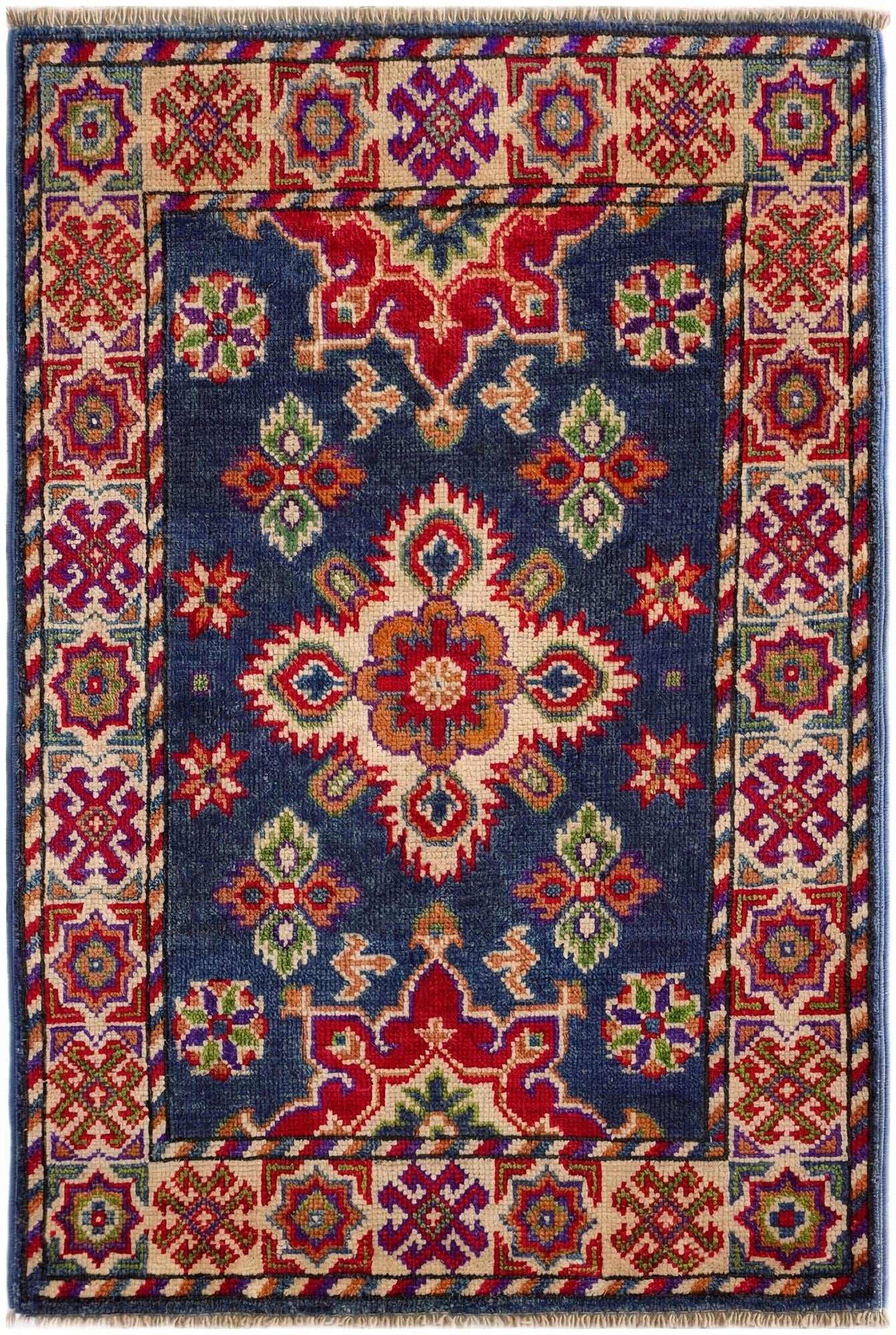 2' x 3' 1 Hand Knotted Kazak Rug