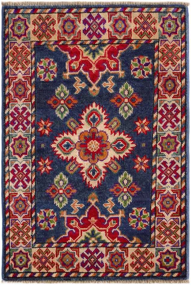 Detail image of 2' x 3' 1 Hand Knotted Kazak Rug