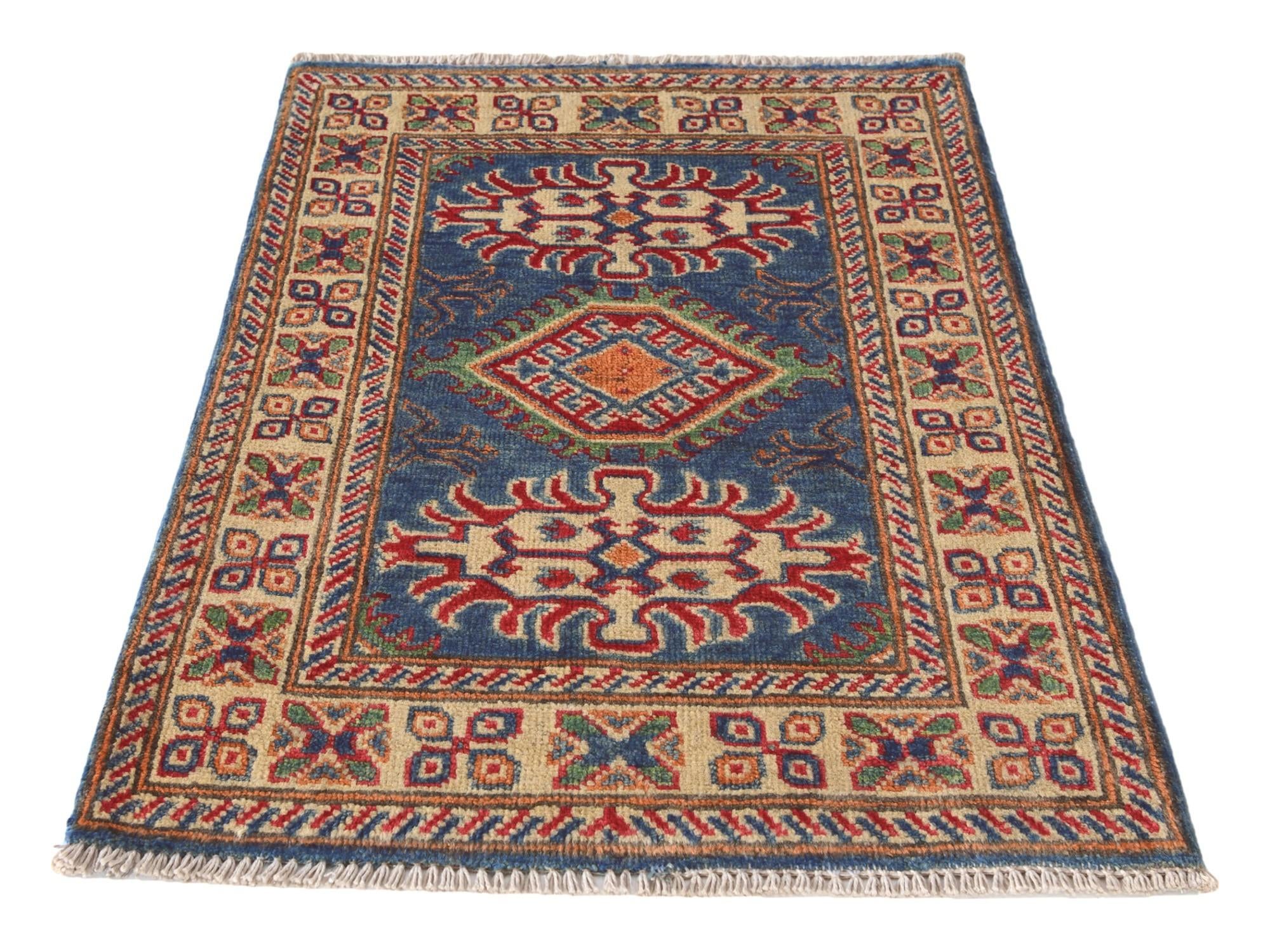 2' x 3' Hand Knotted Kazak Rug