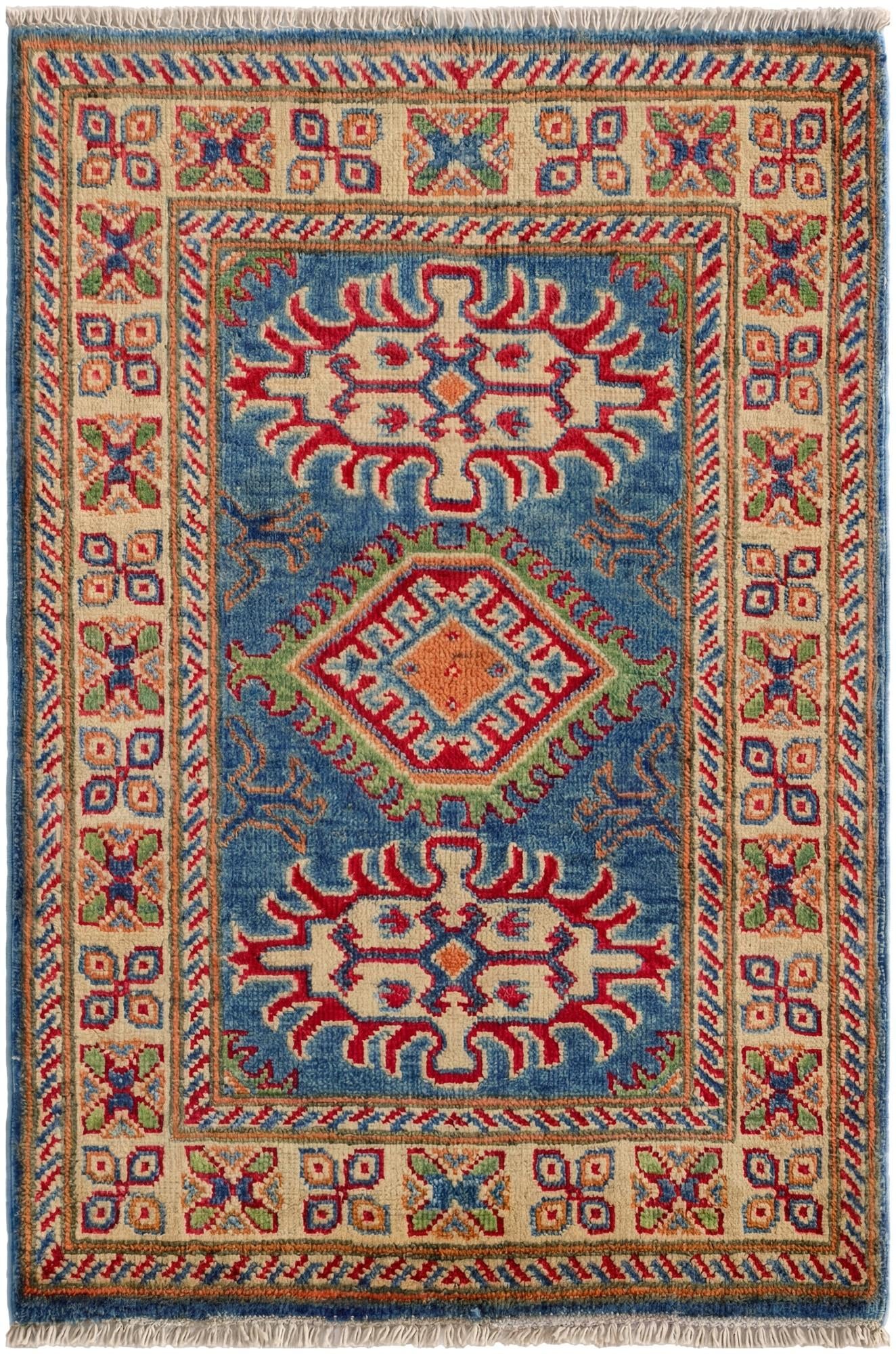 2' x 3' Hand Knotted Kazak Rug
