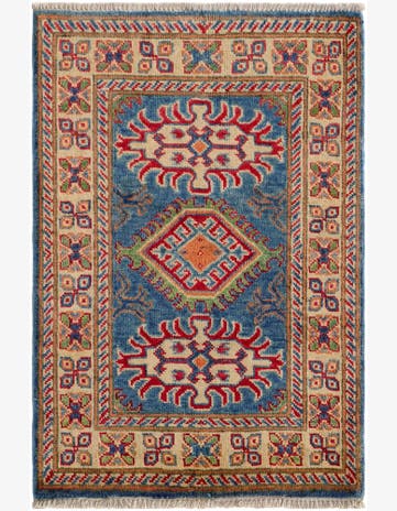 2' x 3' Hand Knotted Kazak Rug