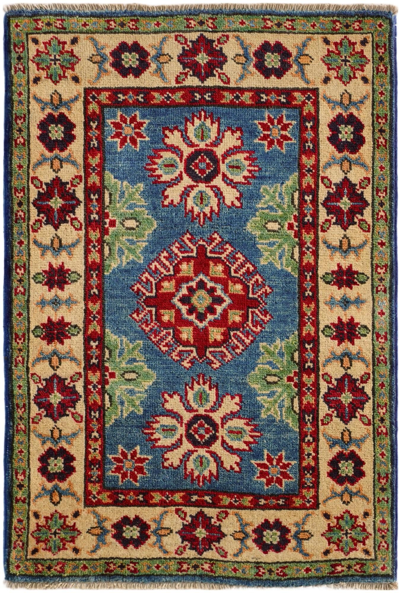 2' x 3' Hand Knotted Kazak Rug