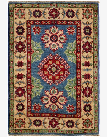 2' x 3' Hand Knotted Kazak Rug