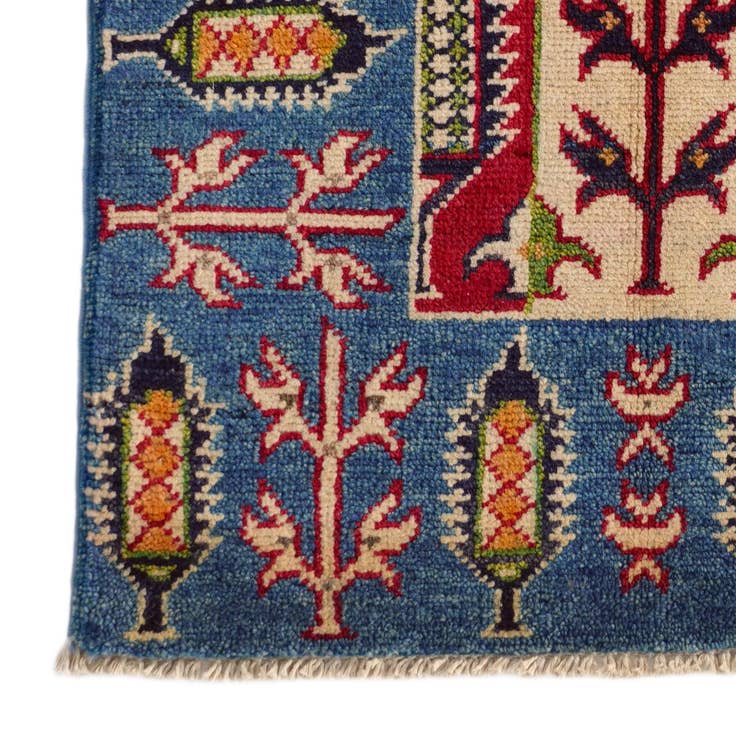 Detail image of 2' x 3' 4 Hand Knotted Kazak Rug
