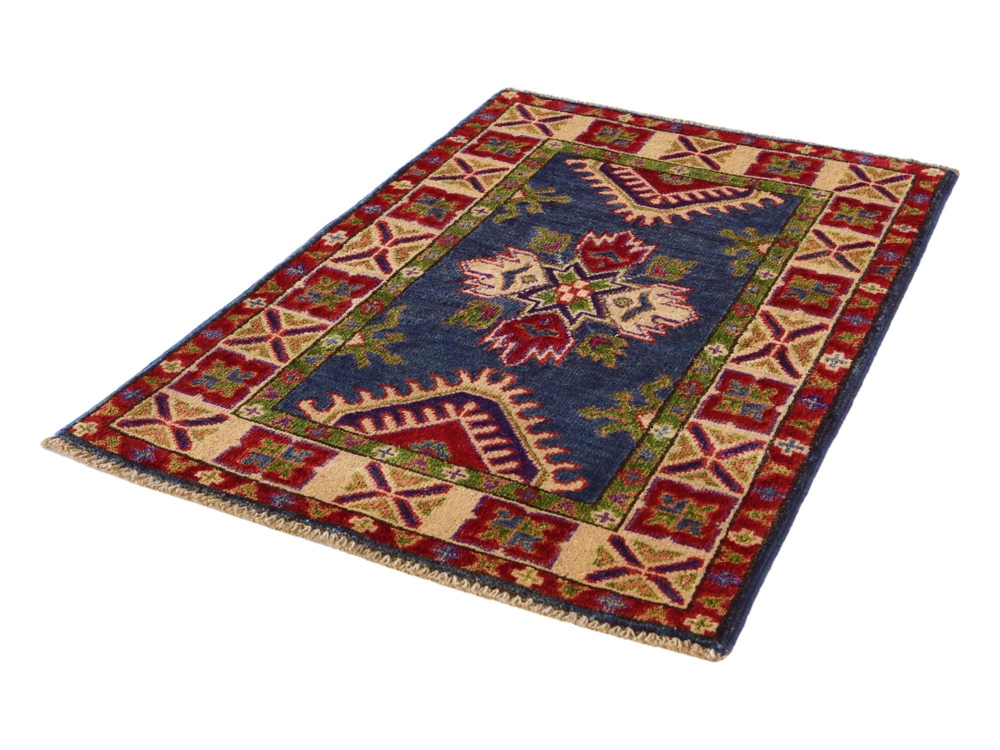 2' x 3' Hand Knotted Kazak Rug
