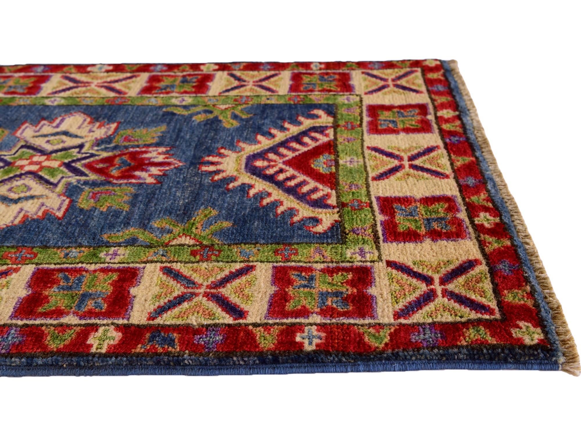 2' x 3' Hand Knotted Kazak Rug