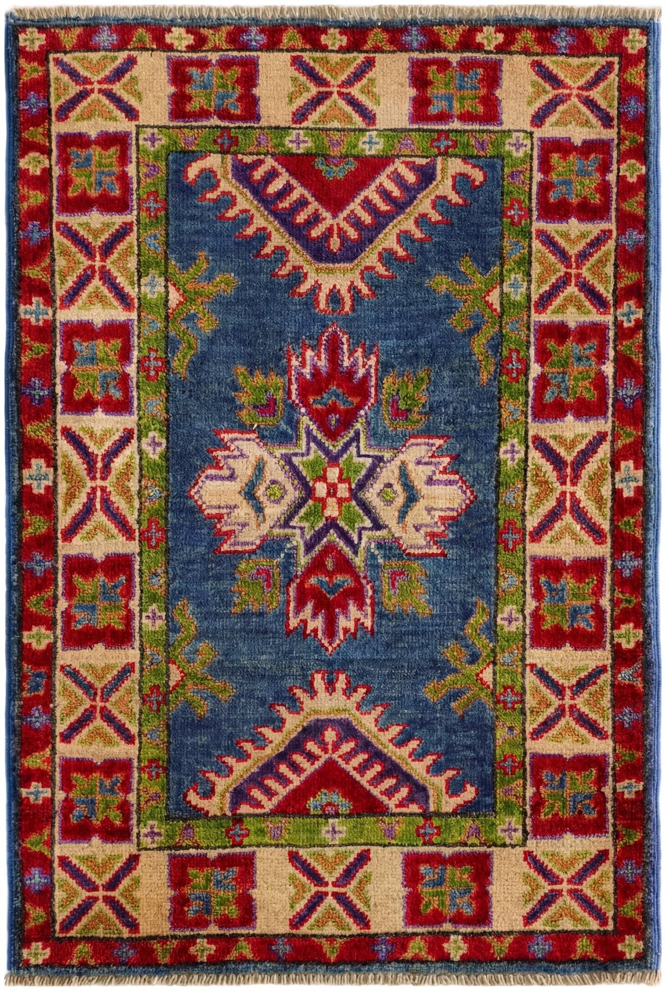 2' x 3' Hand Knotted Kazak Rug