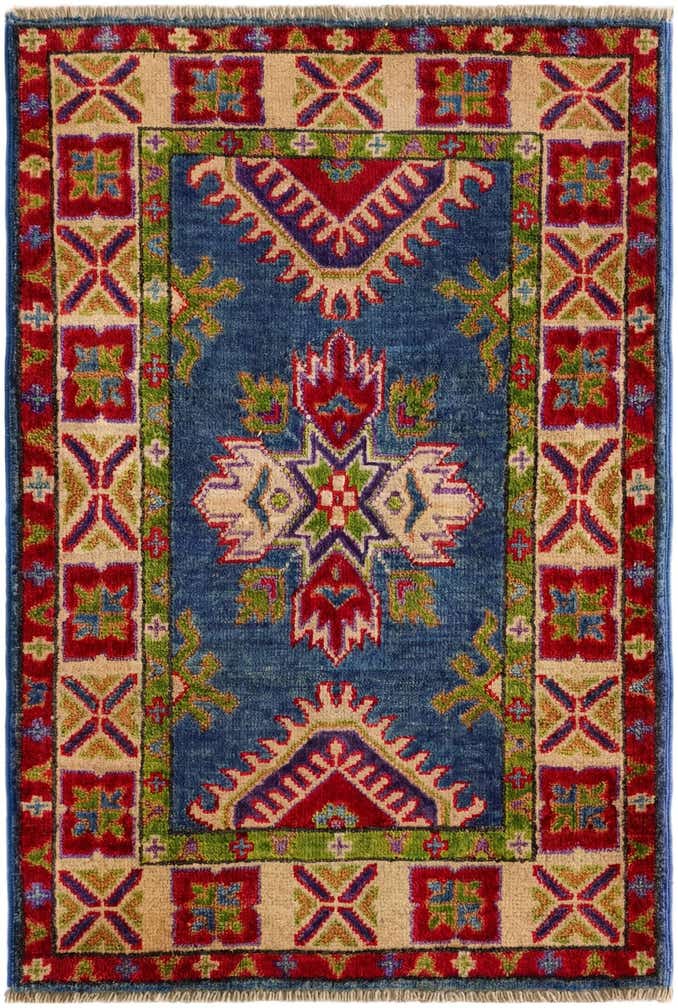 2' x 3' Hand Knotted Kazak Rug