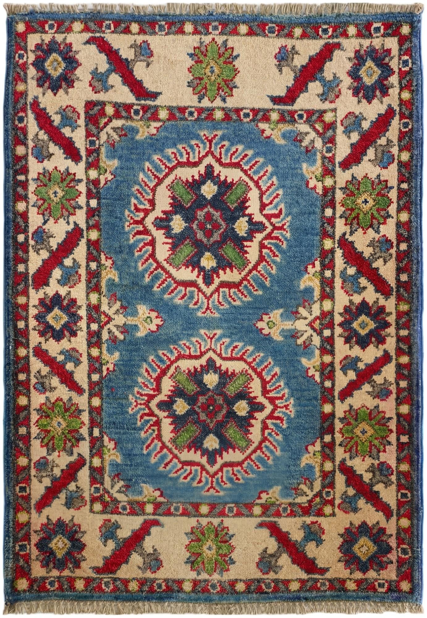 2' x 2' 11 Hand Knotted Kazak Rug