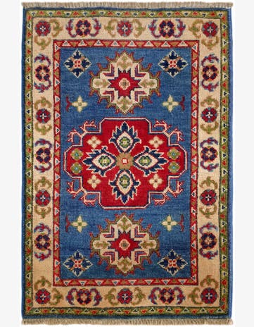 2' x 3' Hand Knotted Kazak Rug
