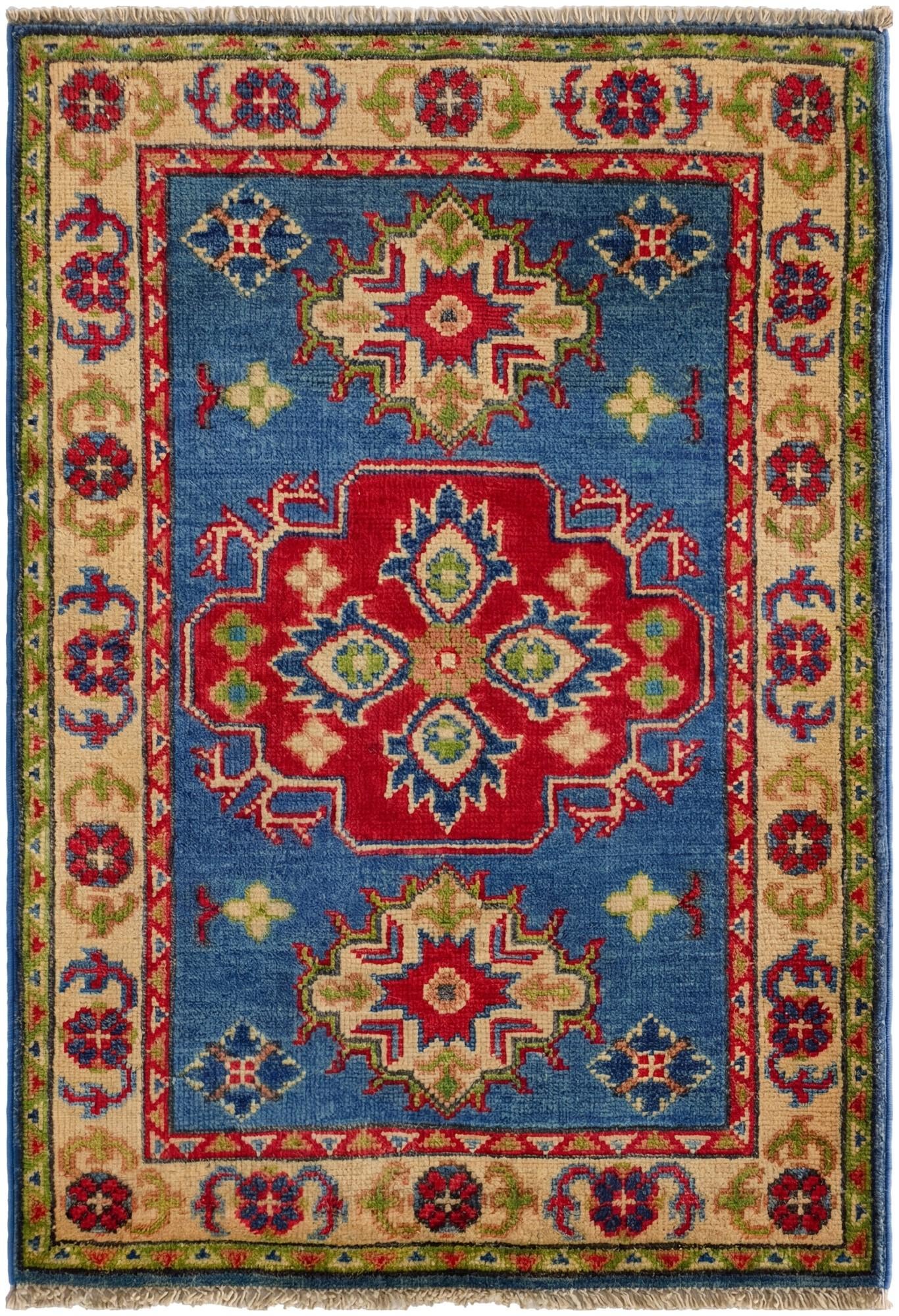 2' 1 x 3' Hand Knotted Kazak Rug