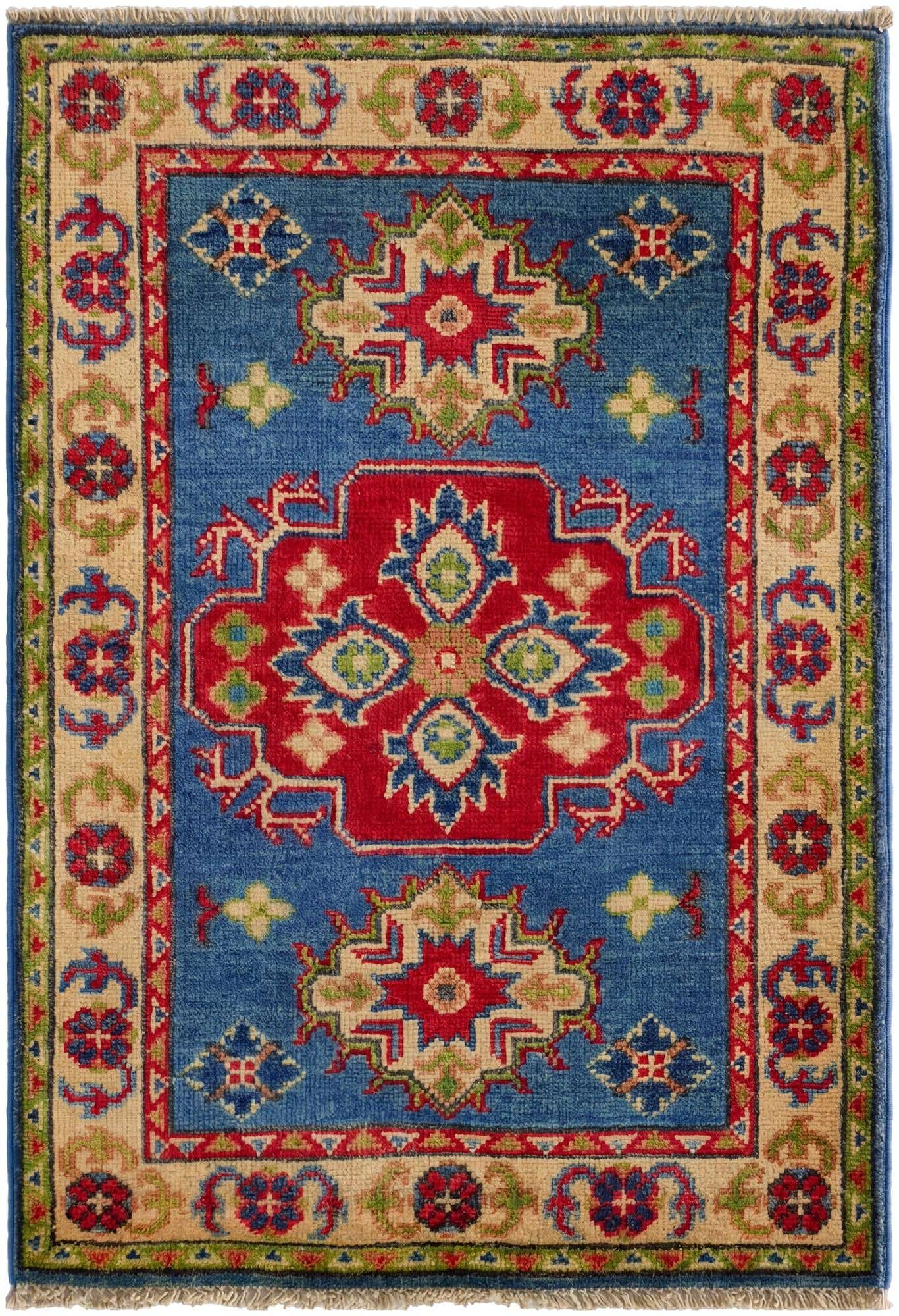 2' 1 x 3' Hand Knotted Kazak Rug