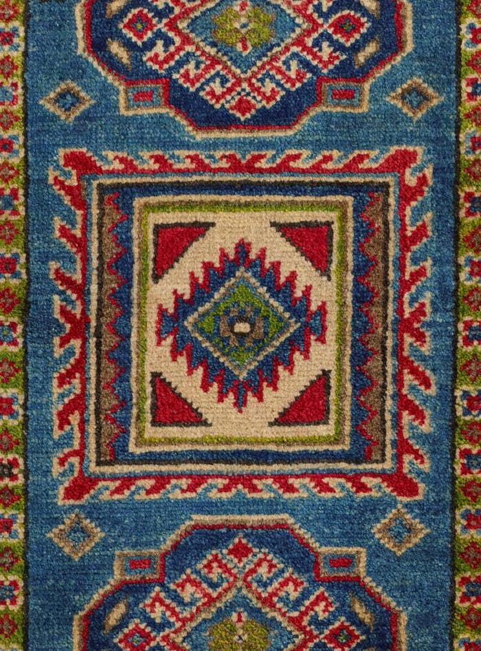 Detail image of 2' 1 x 3' Hand Knotted Kazak Rug