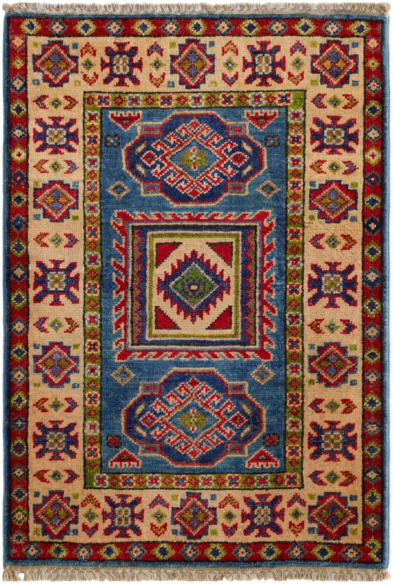 2' 1 x 3' Hand Knotted Kazak Rug