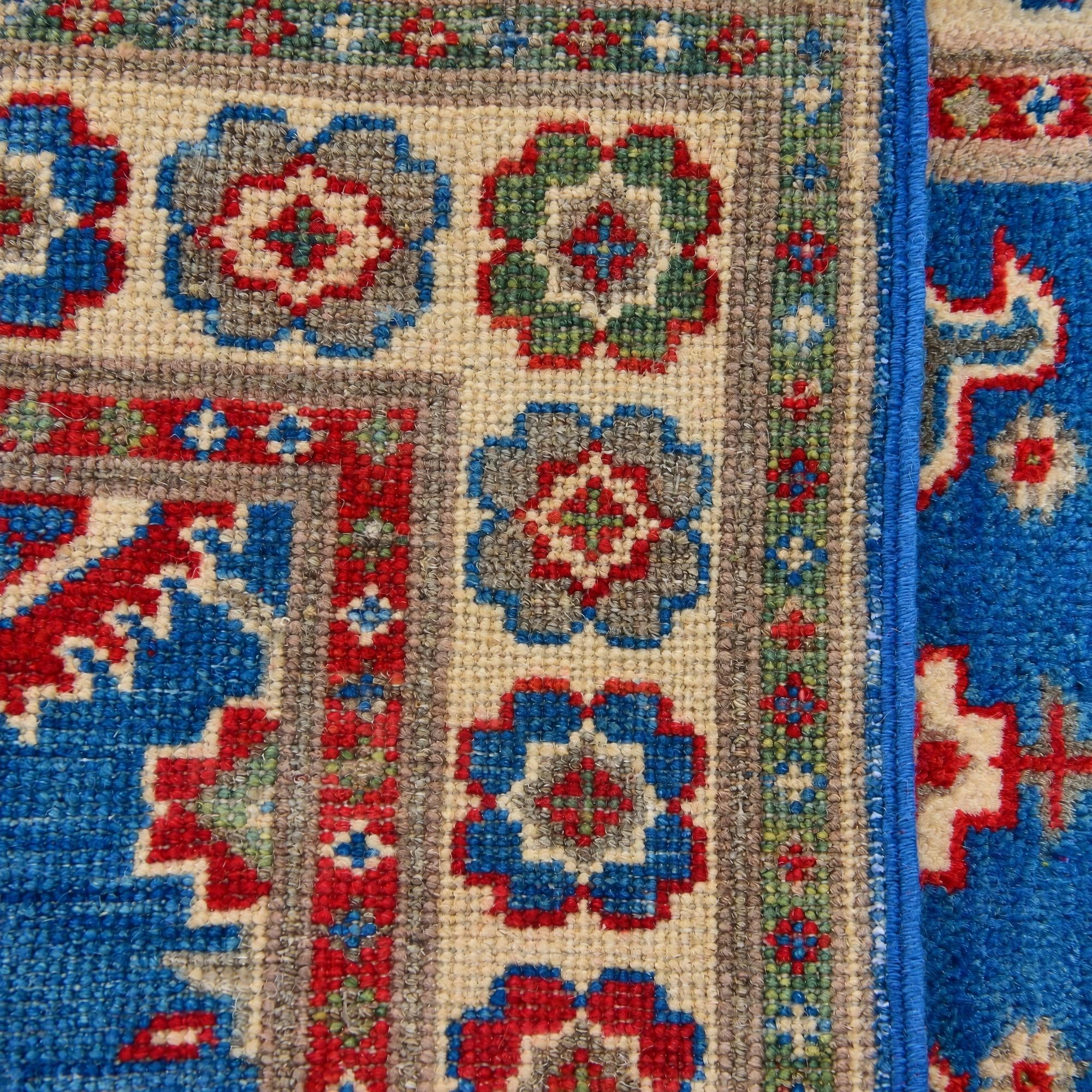 65cm x 90cm anudado a mano Kazak Alfombra