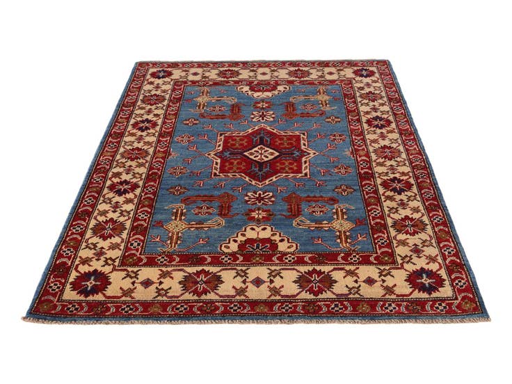 Detail image of 3' 11 x 5' 9 Hand Knotted Kazak Rug