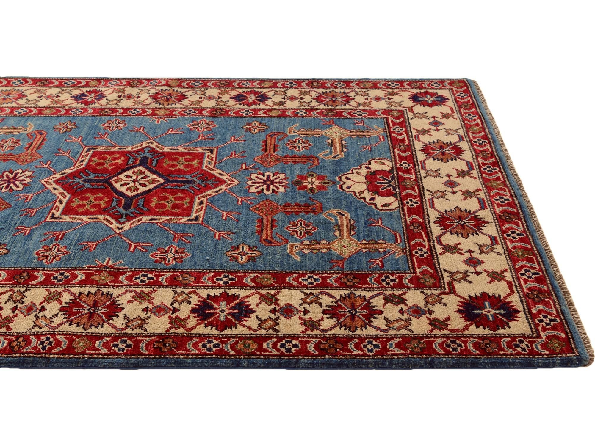 3' 11 x 5' 9 Hand Knotted Kazak Rug