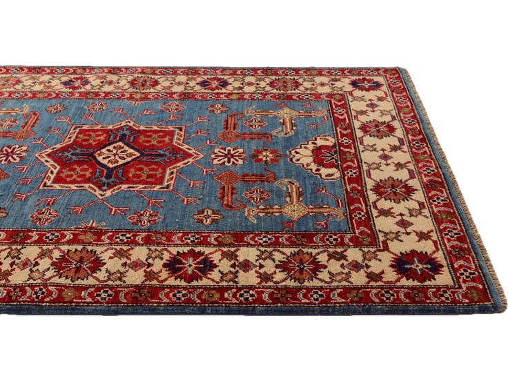 Detail image of 3' 11 x 5' 9 Hand Knotted Kazak Rug