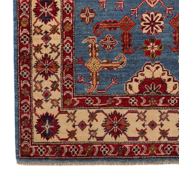Detail image of 3' 11 x 5' 9 Hand Knotted Kazak Rug