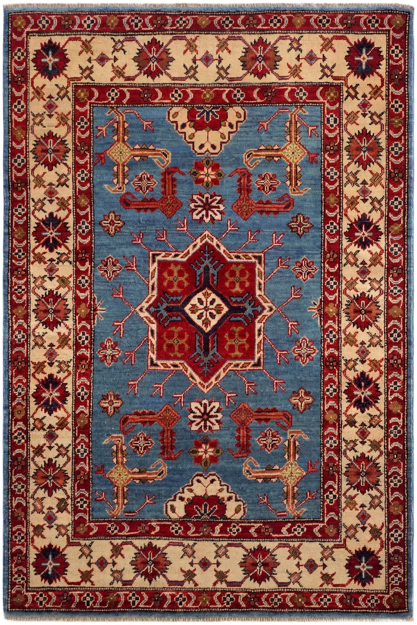 3' 11 x 5' 9 Hand Knotted Kazak Rug