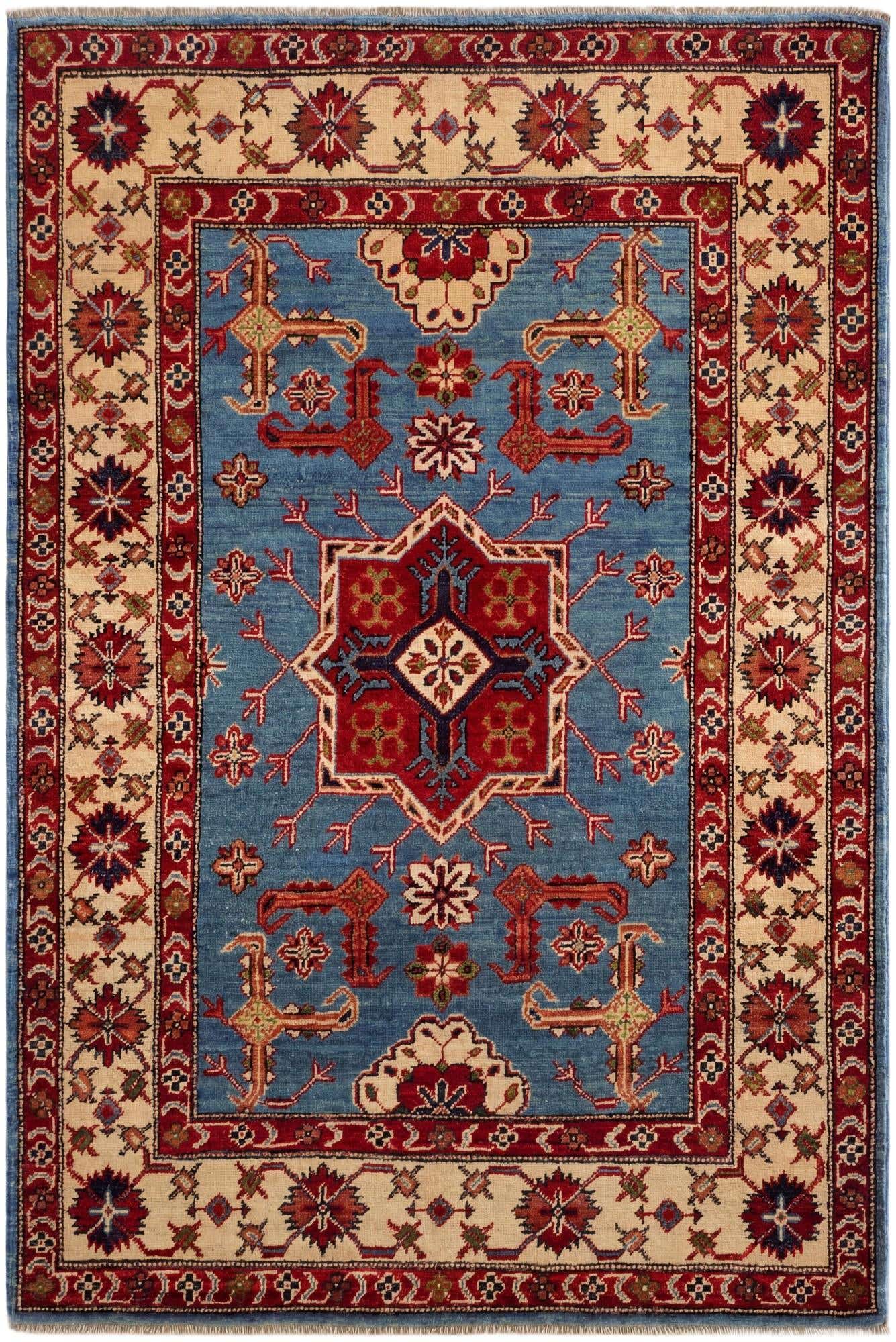 3' 11 x 5' 9 Hand Knotted Kazak Rug