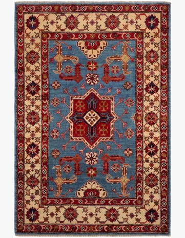 3' 11 x 5' 9 Hand Knotted Kazak Rug