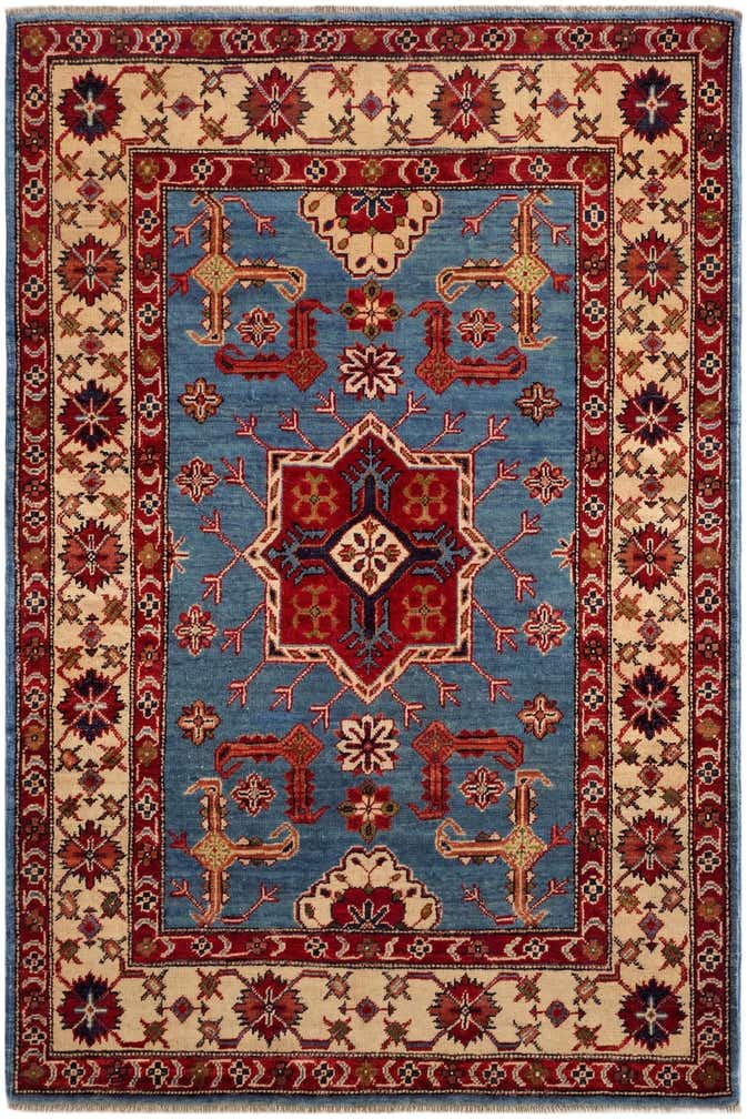3' 11 x 5' 9 Hand Knotted Kazak Rug