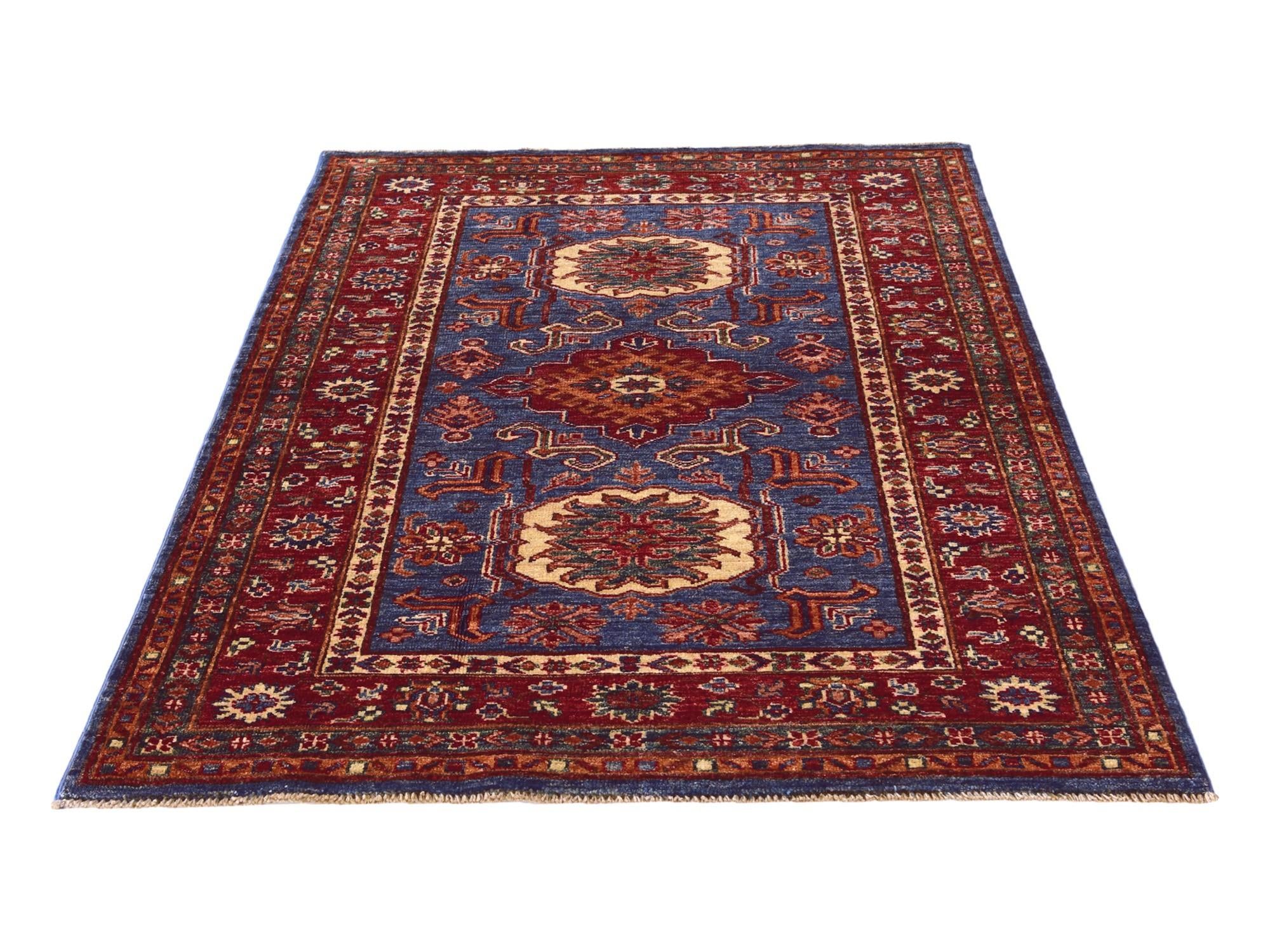 3' 3 x 4' 9 Hand Knotted Kazak Rug