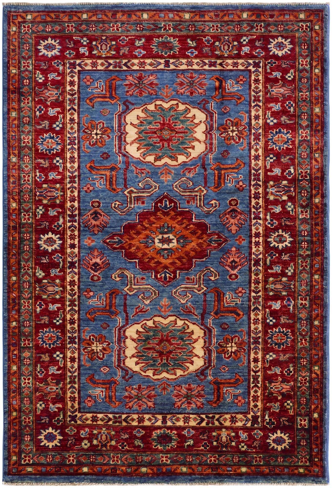 3' 3 x 4' 9 Hand Knotted Kazak Rug